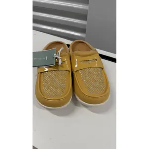 Revitalign Siesta Slide Gem Cornsilk Yellow Rhinestone Mules Size 10B thumbnail 2