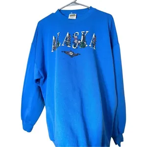 Vintage 90s Alaska Tultex Crewneck blue Sweatshirt Size XL‎ thumbnail 3