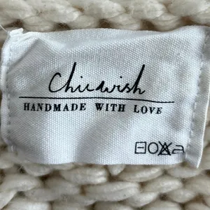 Chicwish Knit Your Love Ivory Heart Shape Pompoms Chunky Knit Cardigan Sweater S thumbnail 5