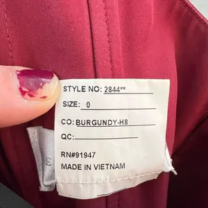 Dessy Collection 2844 Burgundy Off The Shoulder Chiffon Bridesmaid Dress Size 0 thumbnail 11