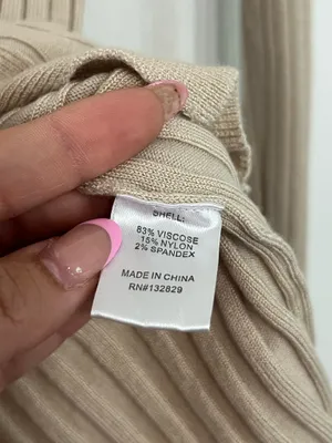 More To Come Ribbed Knit Collared Cardigan Top Beige Revolve Bell Sleeve S thumbnail 9