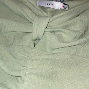 Lush Clothing Mini Dress Womens Small Pistachio Green Ruched Puff Sleeve Cottagecore thumbnail 4