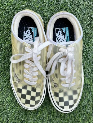 Vans‎ unisex Transparent Checkered Sneakers - Black and White thumbnail 1