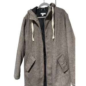 And Now This Brown Herringbone Hooded Coat M Size M thumbnail 3