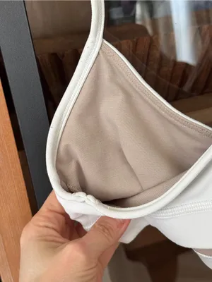 Lululemon Flow Y sports Bra Nulu White workout top racerback thumbnail 8