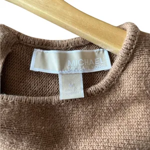 Michael Kors Hi-Lo Brown Back Zip Sweater thumbnail 4