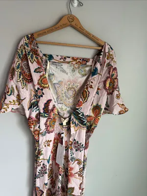 NEW Anthropologie Kachel Flutter-Sleeve Slip Dress 10 thumbnail 7