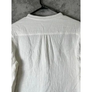 Rag &‎ Bone White Gauze Cotton Henley Blouse Women's XS Classic Minimalist Chic thumbnail 4