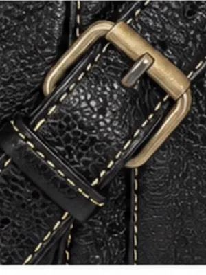 Charter Club Black Leather Multi-Pocket Shoulder Bag thumbnail 6