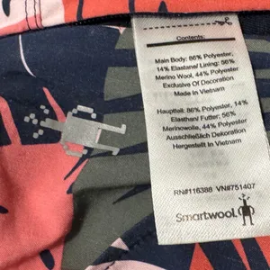 Smartwool Women's Tropical Leaf Print 4" Hike Short Large‎ Wool Blend SW016250 thumbnail 3