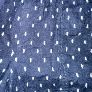 Athleta Size 6 Cabo Tide Linen 4" Inseam Shorts In Petite Diamond Navy Print‎ thumbnail 3