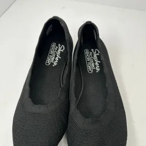 Skechers Women size 9 Cleo Black Knit Ballet Flats Memory Foam Slip On Comfort thumbnail 10