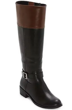 NWT St John's Bay Danwood Block Heel Riding Boots thumbnail 1
