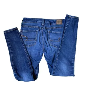 American Eagle AEO Jeans Denim Jeggings Super Stretch GUC Size 4 thumbnail 4