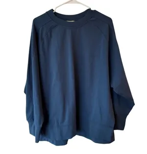 Earth Yoga Long Sleeve Pullover Oversized Sweatshirt Blue Women's Size Large thumbnail 1