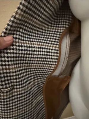 Old Navy Houndstooth One Button Jacket in Black, Beige & Brown thumbnail 7