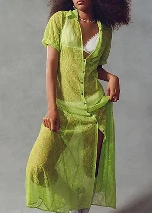Urban Outfitters Connie Sheer Lace Maxi Dress thumbnail 1