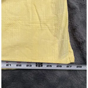Vtg SITA Butter Yellow Sundress M Cotton Cottage Cabin Boho Plaid Texture Pocket thumbnail 15