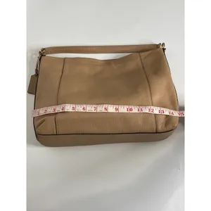 Coach Pebbled Leather Scout Hobo Shoulder Bag Tan Beige Gold Tone Hardware thumbnail 8