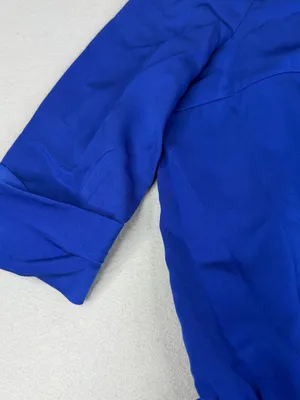 Blaque Label Romper Womens S Cobalt Blue Deep V Back 3/4 Sleeve Pockets thumbnail 3
