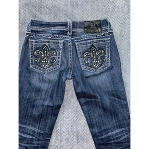 Miss Me Women's Skinny Blue Denim Low Rise Medium Wash Size 26‎ thumbnail 7