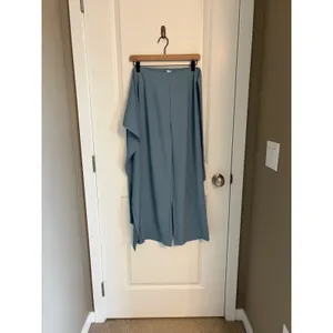Halara Wide Leg‎ Wrap Pants Dusty Blue High Waisted Side Tie Small Tall thumbnail 2