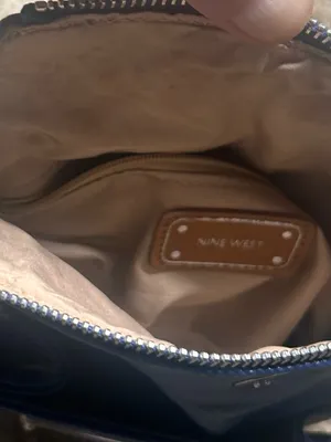 Nine West Blue Leather Crossbody Saddle Bag thumbnail 6