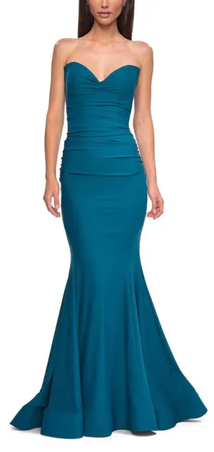 Alexandra’s Boutique / La Femme Prom Dress Teal Size 2 thumbnail 1