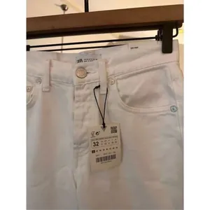 Zara Blue Split Straight Mid Rise Full Length Size 00 NWT thumbnail 3