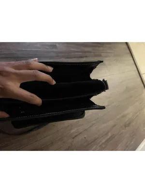 Y2K Black Leather Satchel Buckle Handbag thumbnail 5