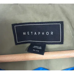 Metaphor NWT Women's Belted Trench Coat Olive‎ Green Sz XL Minimalist Neutral Utility thumbnail 3