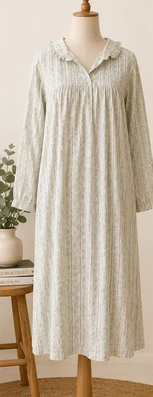 Vintage Cottagecore Floral Nightgown / Sleep Dress | 100% Cotton thumbnail 1