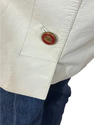Wilson's Leather VINTAGE 1980'S WHITE LEATHER OVER-SIZED JACKET (S) thumbnail 10