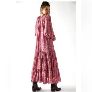 FREE PEOPLE Feeling Groovy floral boho maxi dress, size M thumbnail 3