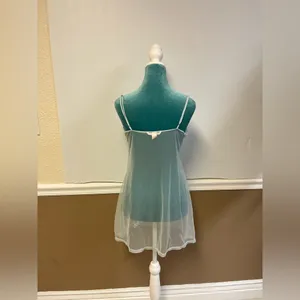 Victoria’s Secret Light Blue‎ Floral Lace Babydoll Dress – Size M thumbnail 3