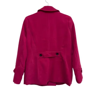 Valerie Stevens Pink Peacoat Jacket Women's Medium Double Breasted Fuchsia Coat thumbnail 3
