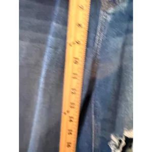American Eagle Mom Straight Jeans 4 Regular Distressed Ripped Blue High‎ Rise thumbnail 7