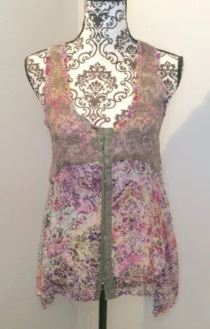 Buffalo Sheer Lace Racerback Top thumbnail 1
