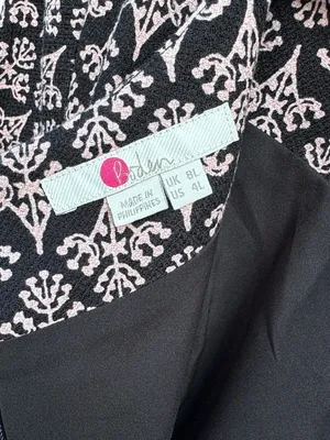 Like New Boden Talia Sheath Dress Black Pink Size 8 thumbnail 12