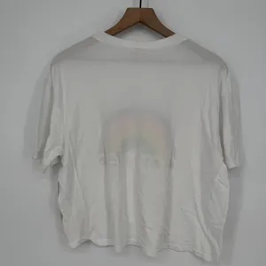 Bloomies Rainbow Graphic T-Shirt White‎ Short Sleeve Top Made in USA Women's M thumbnail 8