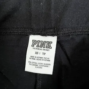 Victoria's Secret‎ PINK black full length leggings comfortable cotton size XS thumbnail 3