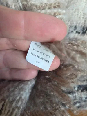 World Market Soft Furry Poncho Shawl Plaid Autumn Academia Fringe Warm Layering thumbnail 9