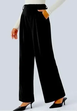 Halara Flex High Waisted Side Pocket Wide Leg Waffle Work Pant L NWT thumbnail 1