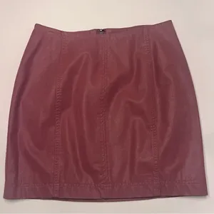 Free People Vegan Suede‎ Modern Femme Mini Skirt in Pressed Pink Flowers Size 4 thumbnail 6