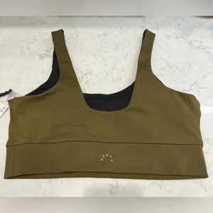 NWT Varley Free Soft Cori Bra Olive Green Sz Large $68‎ thumbnail 6
