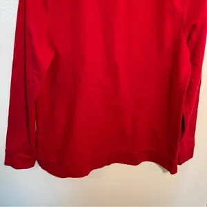 Kim Rogers‎ Women's Size Small Sweatshirt Red Fair Isle Quarter Zip Holiday thumbnail 8