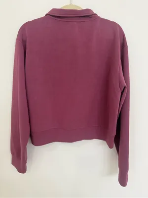 Simply Southern Rose Plum Half-Zip Pullover Women size Large thumbnail 2