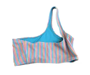 Triangl Melrose Terrycloth Sherbet Colorful Stripes One Shoulder Bikini XL thumbnail 4