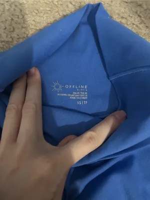 aerie Blue Crossover Leggings thumbnail 2