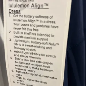 Lululemon Align Dress - Navy Blue thumbnail 4